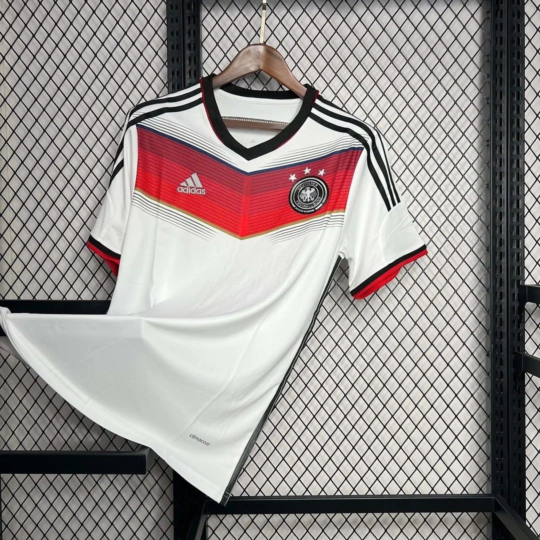 2014 Retro Germany Home Soccer Jersey - Image 3